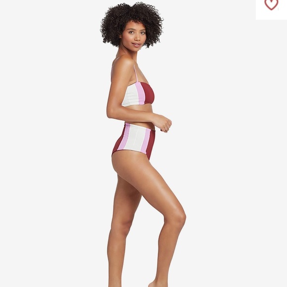 L*Space Rebel Heart Colorblock Bikini Top L - Picture 2 of 8